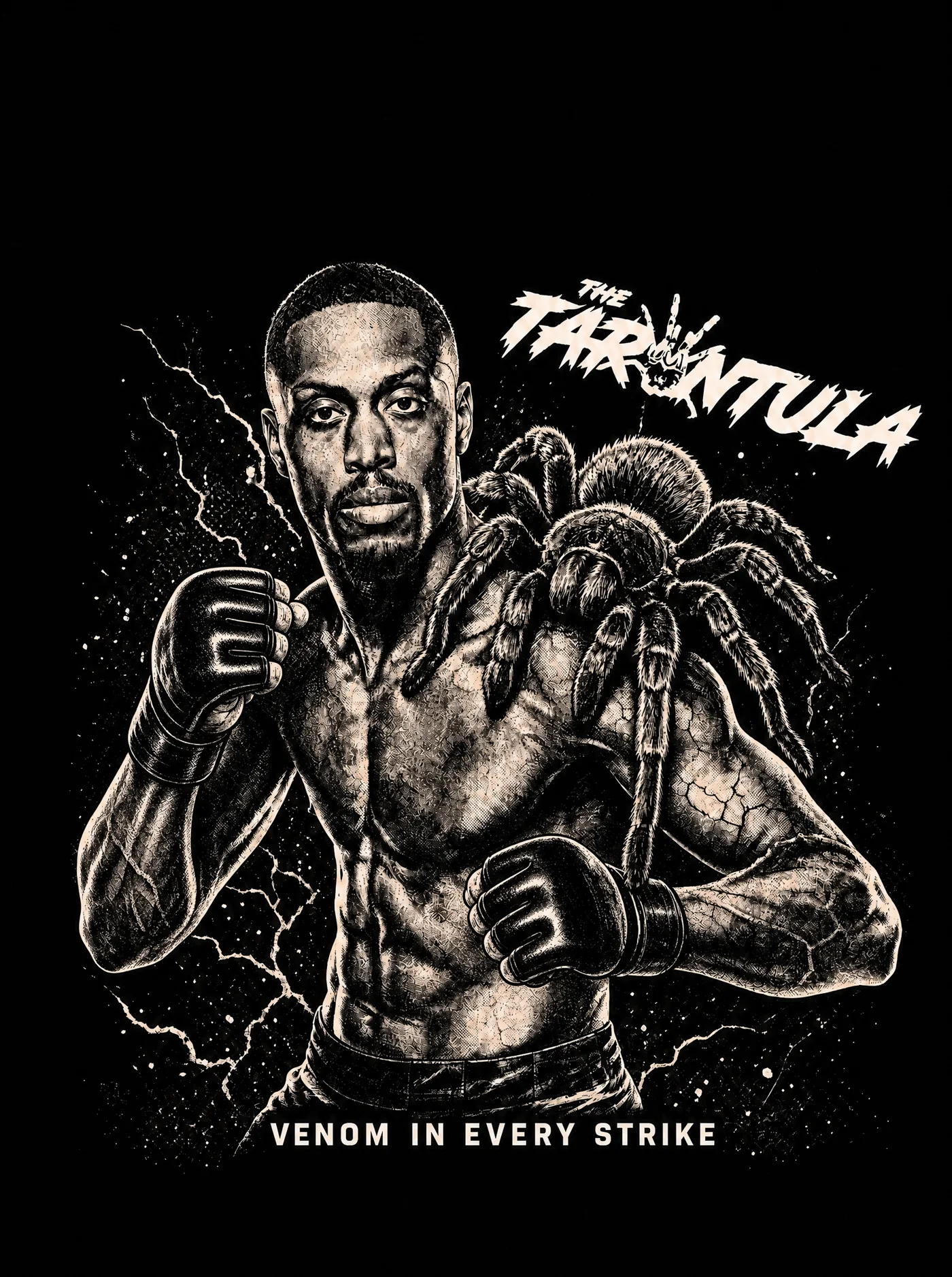 Drop 001 artwork, Jalin Turner with a tarantula on his shoulder